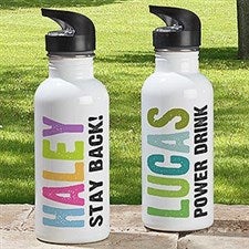 Back to School Kids Cups, School Water Bottles, Personalized Kids