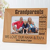 Personalized Wood Picture Frames - Wonderful Grandparents - 14021