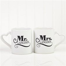 Mr. and Mrs. Right Personalized Lover's Mug Set