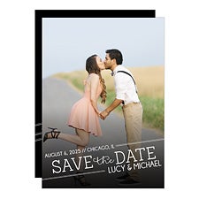 Personalized Photo Save The Date Cards  Magnets - Meet In The Middle - 14606