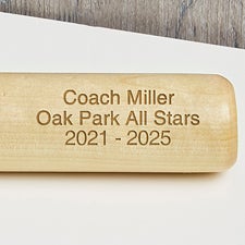 Personalized Wooden Baseball Bat - Engraved Mini - 14790