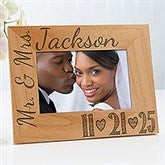 Personalized Wedding Photo Wood Frame - Our Wedding Date - 14856