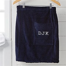 Mens Embroidered Velour Towel Wrap - 14902