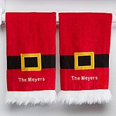 Personalized Christmas Kitchen Towel Set - Santa's Belt - 15211