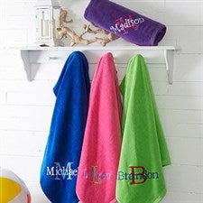 embroidered kids beach towels