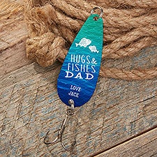 Hugs and Fishes a Personalized Fishing Lure Gift for Dad, Birthday Gift for  Pawpaw, Father's Day Gift for Grandpa 