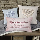 Personalized Grandparents Throw Pillow - Grandchildren Fill Our Hearts - 15854