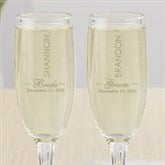 Personalized Wedding Flute Set - The Wedding Couple - 15976