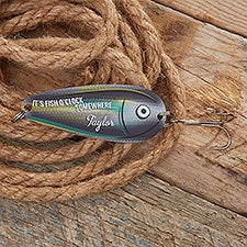 Personalization Universe Personalized 'I'm Hooked on You' Fishing Lure -  Unique Valentine's Day Gift for Fishing Enthusiasts with Custom Name 