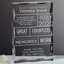 engraved retirement gifts for him