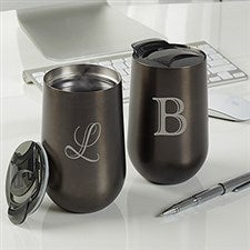 Personalized 14 Oz. Sleek Travel Tumbler - Initial Impressions - 16088