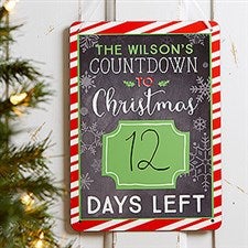 Personalized Christmas Dry Erase Sign - Christmas Countdown  - 16216