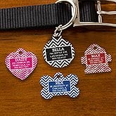 Personalized Pet ID Tags - Chevron - 16409