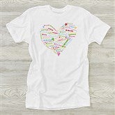 Heart of Love Personalized T-Shirts for Her - Black