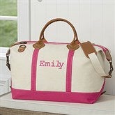 Embroidered Canvas Duffel Bag - Luxurious Weekender