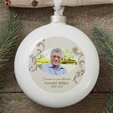 Personalized Photo Memorial Christmas Ornament - In Loving Memory - 2 ...