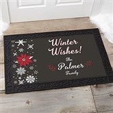 Personalized Christmas Doormat - 18x27 - Wintertime Wishes - Christmas ...