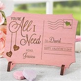 Pink Stain Wood Postcard