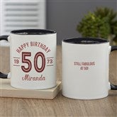 Modern Birthday Personalized Coffee Mug 11 Oz Black