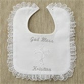 Girls Lace Trim Bib