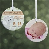 Precious Moments Baby's 1st Christmas Ornament - 2 Sided Glossy