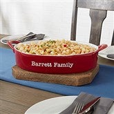 Personalized Planet Baking Dishes Red - Fork & Spoon Personalized Casserole Dish