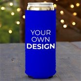 Blue Slim Can Cooler