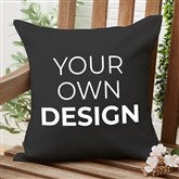 Black Outdoor Pillow