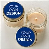 Blue Mason Jar Candles