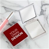 Burgundy Compact Mirror