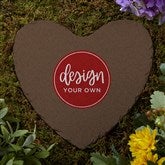 Brown Lg Heart Garden Stone