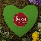 Green Lg Heart Garden Stone