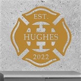 Firefighter Sign-Gold