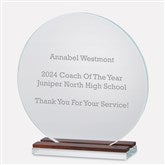 Large Round Wood Base Award
