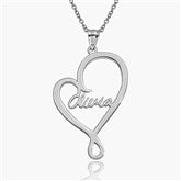 1 Name Heart Necklace