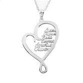 6 Name Heart Necklace