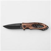 Gunmetal and Wood Pocket Knife