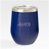 Navy Stemless Tumbler Monogram