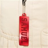 Red Acrylic Backpack Tag