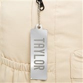 Silver Acrylic Backpack Tag