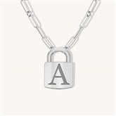 Silver Padlock Necklace