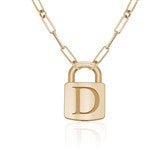 Gold Padlock Necklace