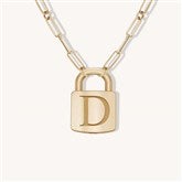 Gold Padlock Necklace