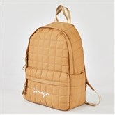 Quilted Backpack - Tan