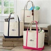 Personalized Tote Bag with Embroidered Name - Canvas Rope - Ladies Gifts