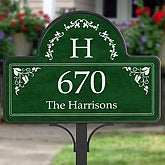 Elegant Monogram© Address   Yard Stake With Magnet   7152 S