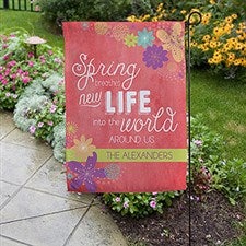 Personalized Spring Flowers Garden Flag - 16566