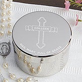 Personalized Religious Rosary Keepsake Box - Full Of Grace - 16696