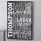 Personalized Word Art Canvas Prints - Just Us - 16730