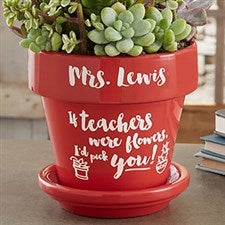 Gifts for Teachers - Personalized Flower Pots - 16740